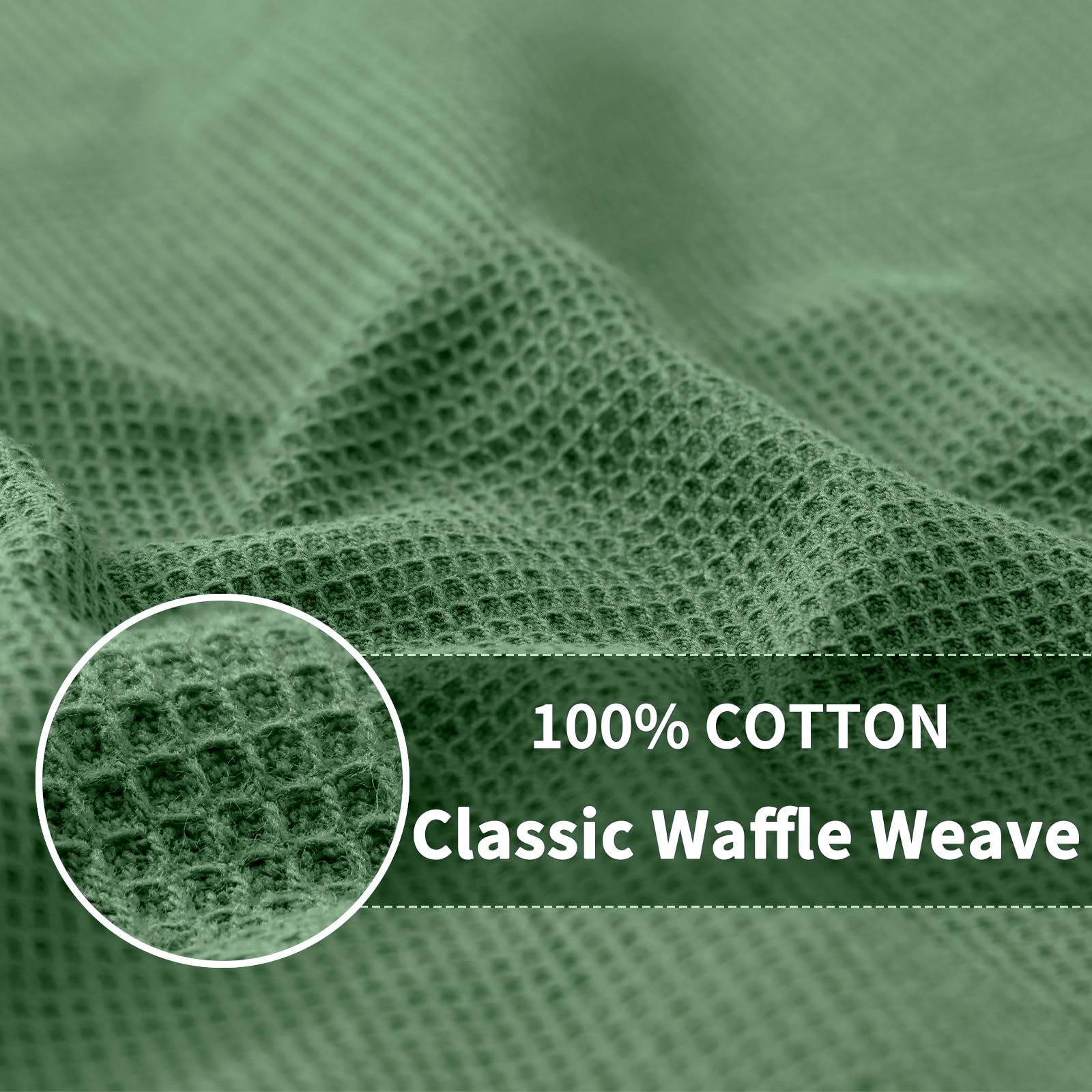 100% Cotton Waffle Weave Kitchen Towels (4 Count)