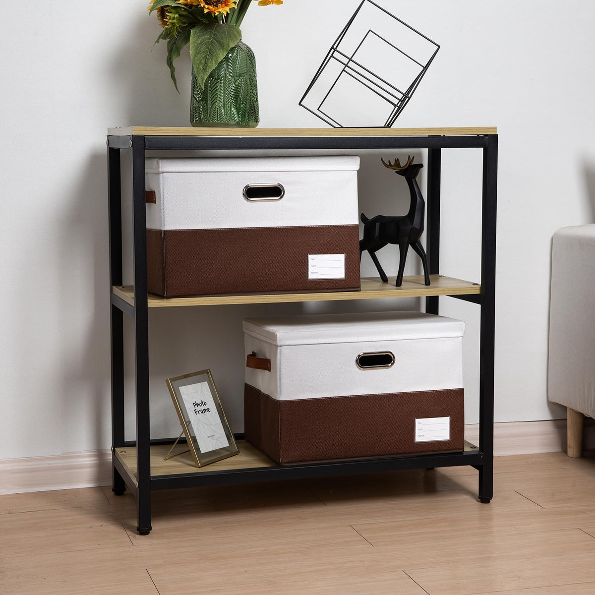 Foldable Storage Bins with Lids [3 (3 Count)