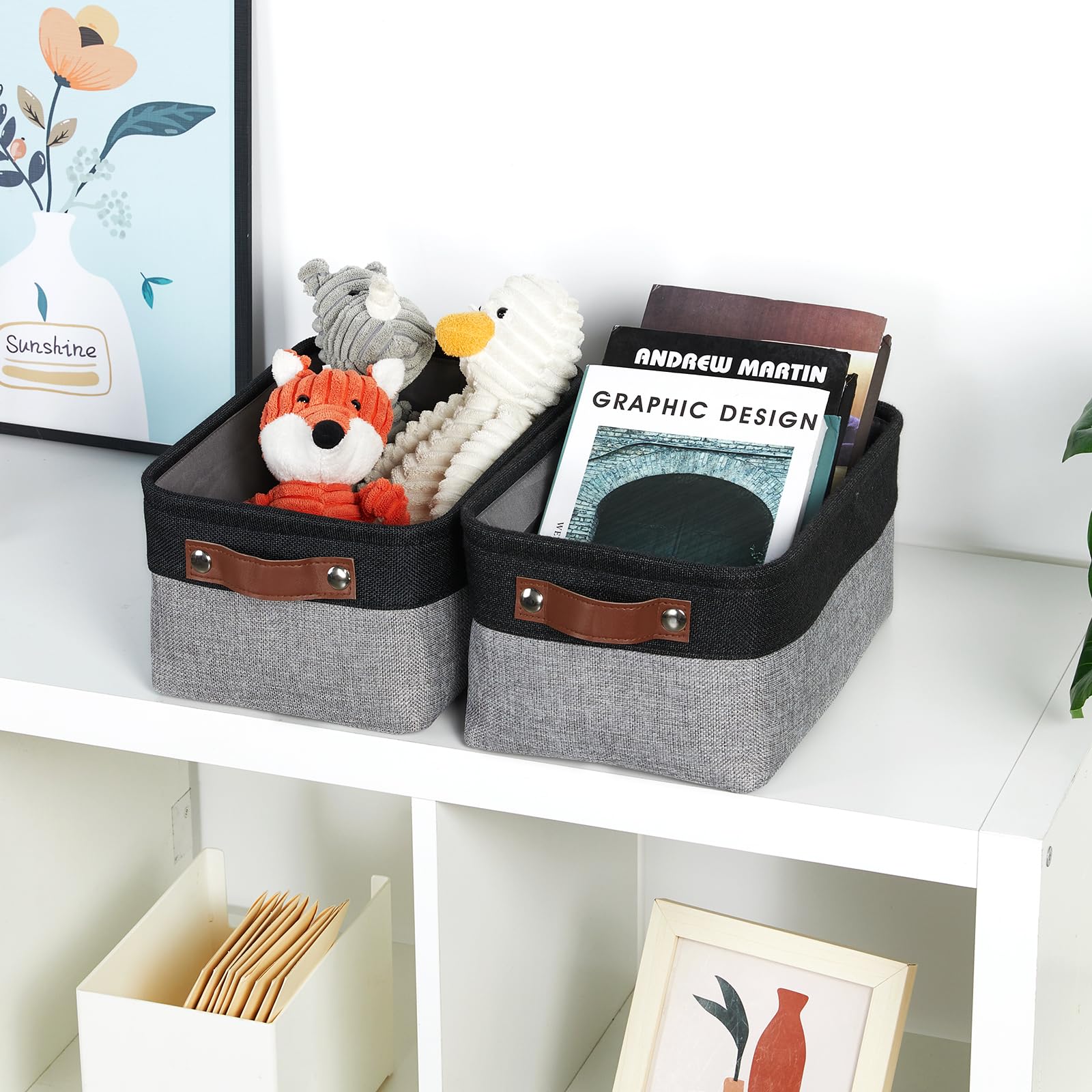 Small Storage Baskets for Organizing (2 Count)