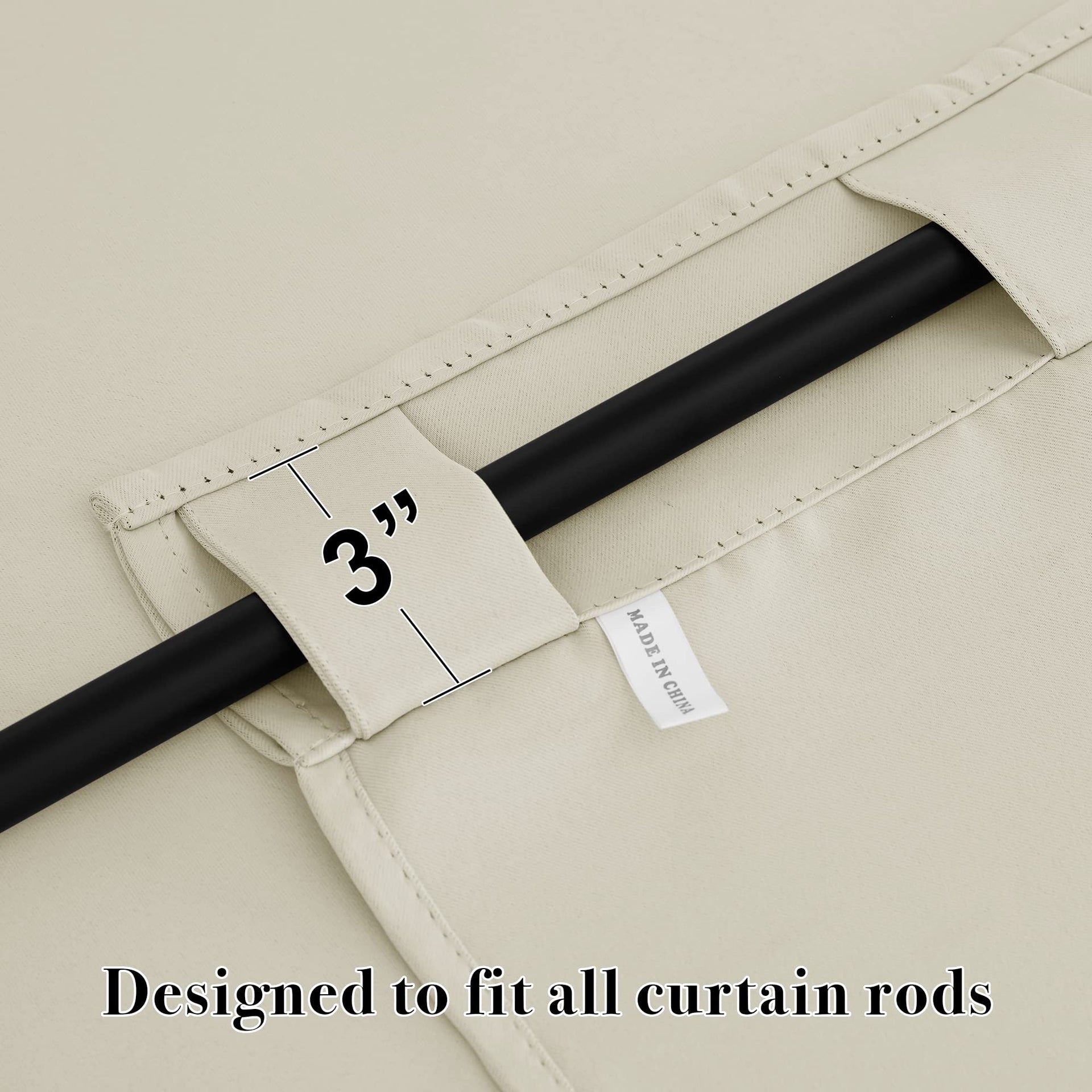 Curtains for Living Room Bedroom Nursery Office Laundry (2 Count)