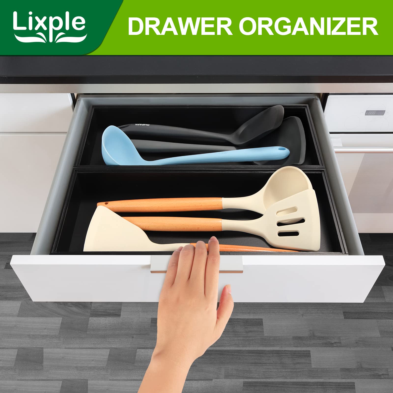 Bamboo Kitchen Drawer Organizer (2 Count)