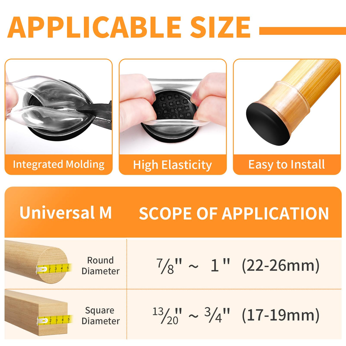 Chair Leg Sliders for Carpet (24 Count)