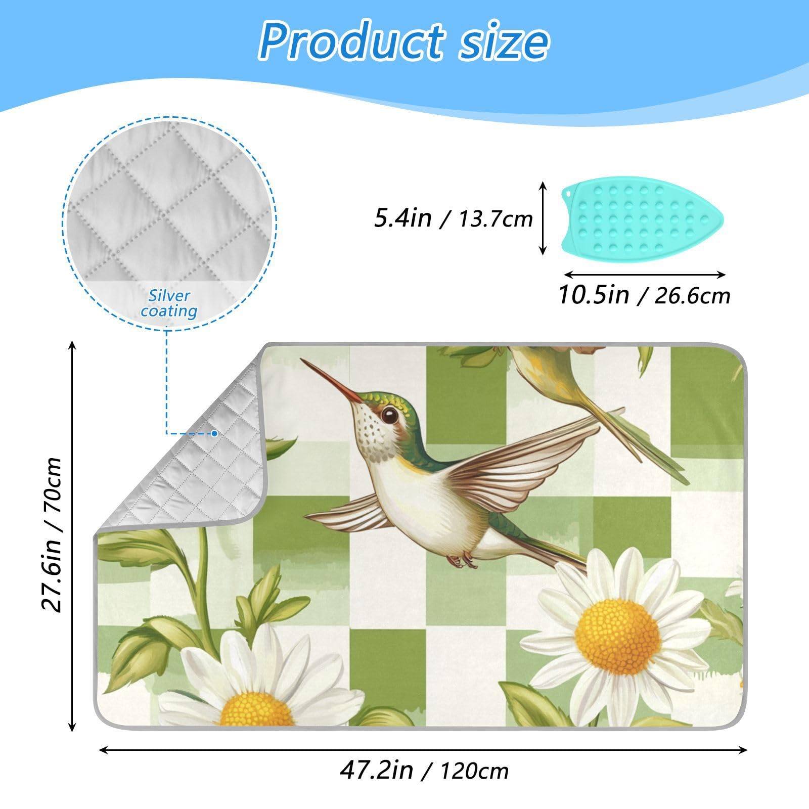 Ironing Mat Portable Ironing Pad Ironing Blanket for Table Top Heat Resistance Double
