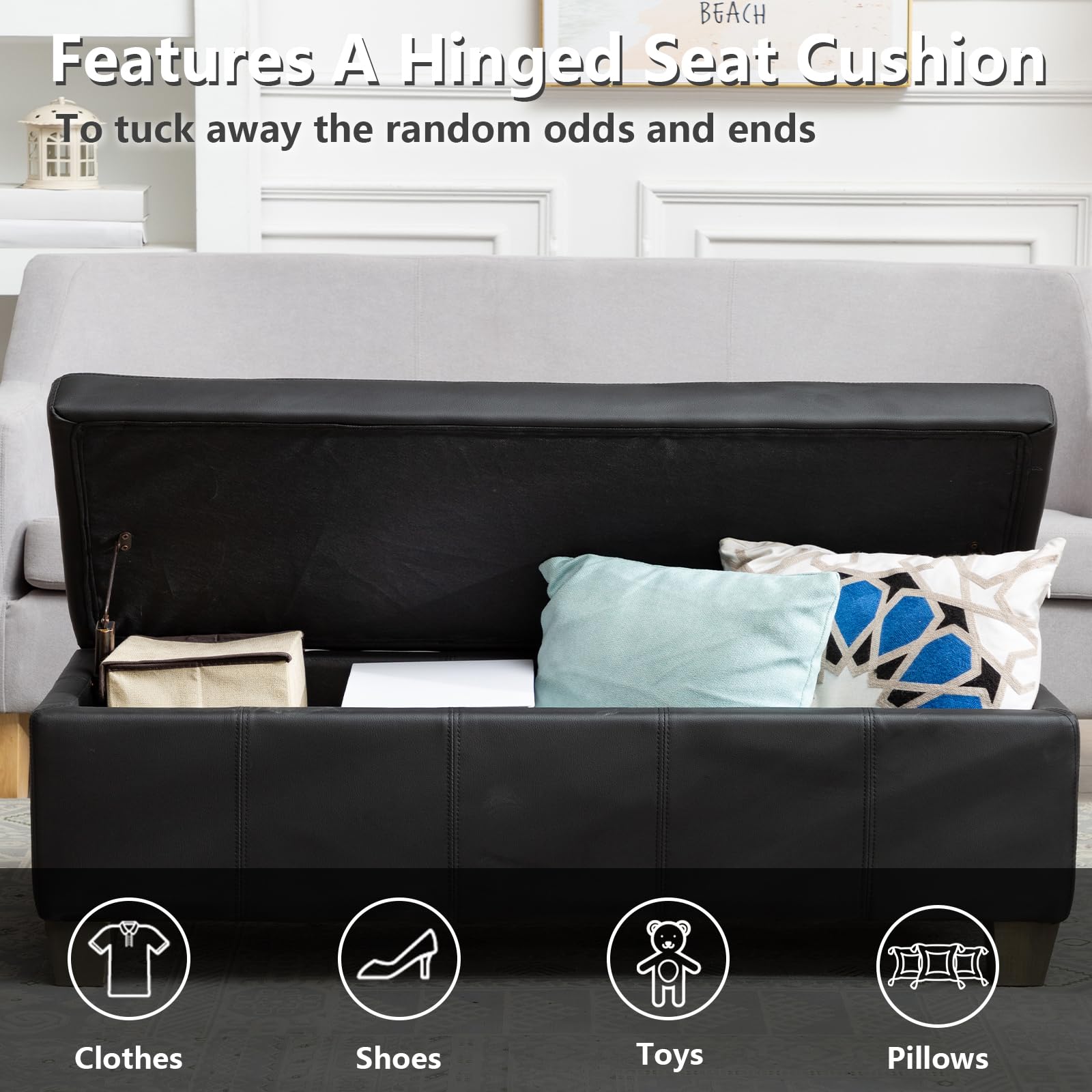 51 Inch Storage Ottoman