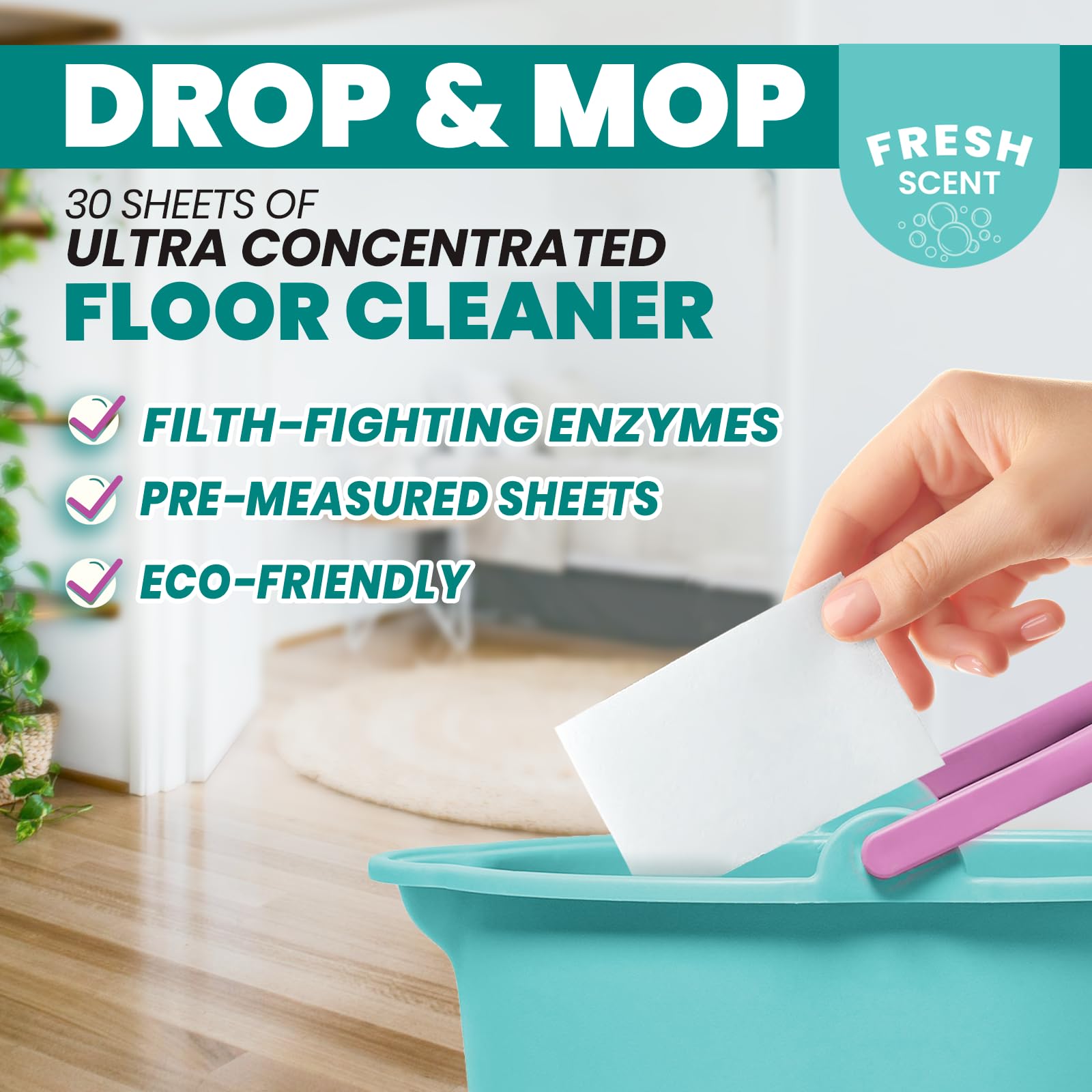 Floor Cleaner for Mopping (30 Count)