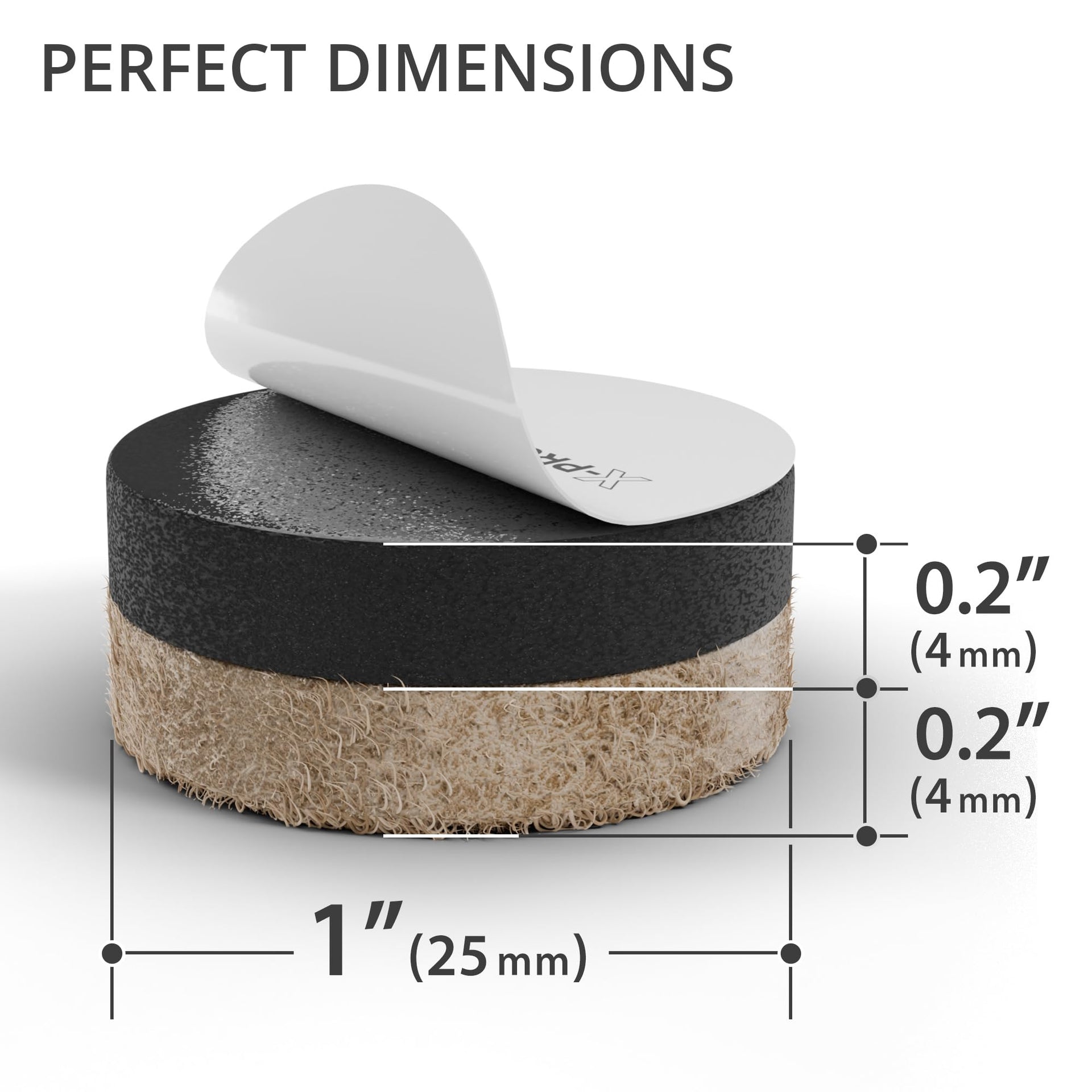 Felt Furniture Sliders for Hardwood Floors (24 Count)