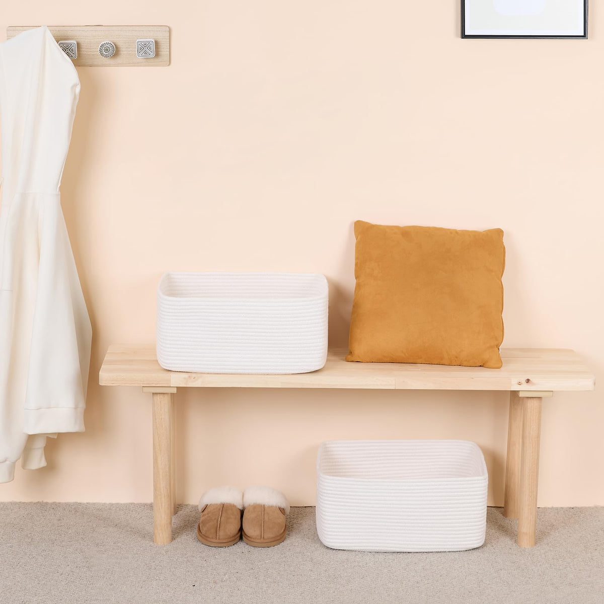 Large Storage Baskets for Shelves (3 Count)