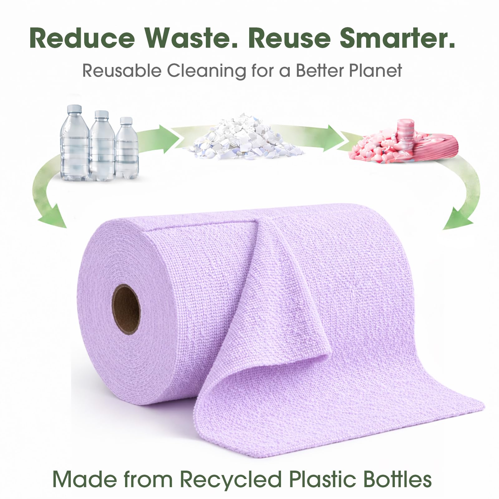 Microfiber Cleaning Cloth Roll (100 Count)