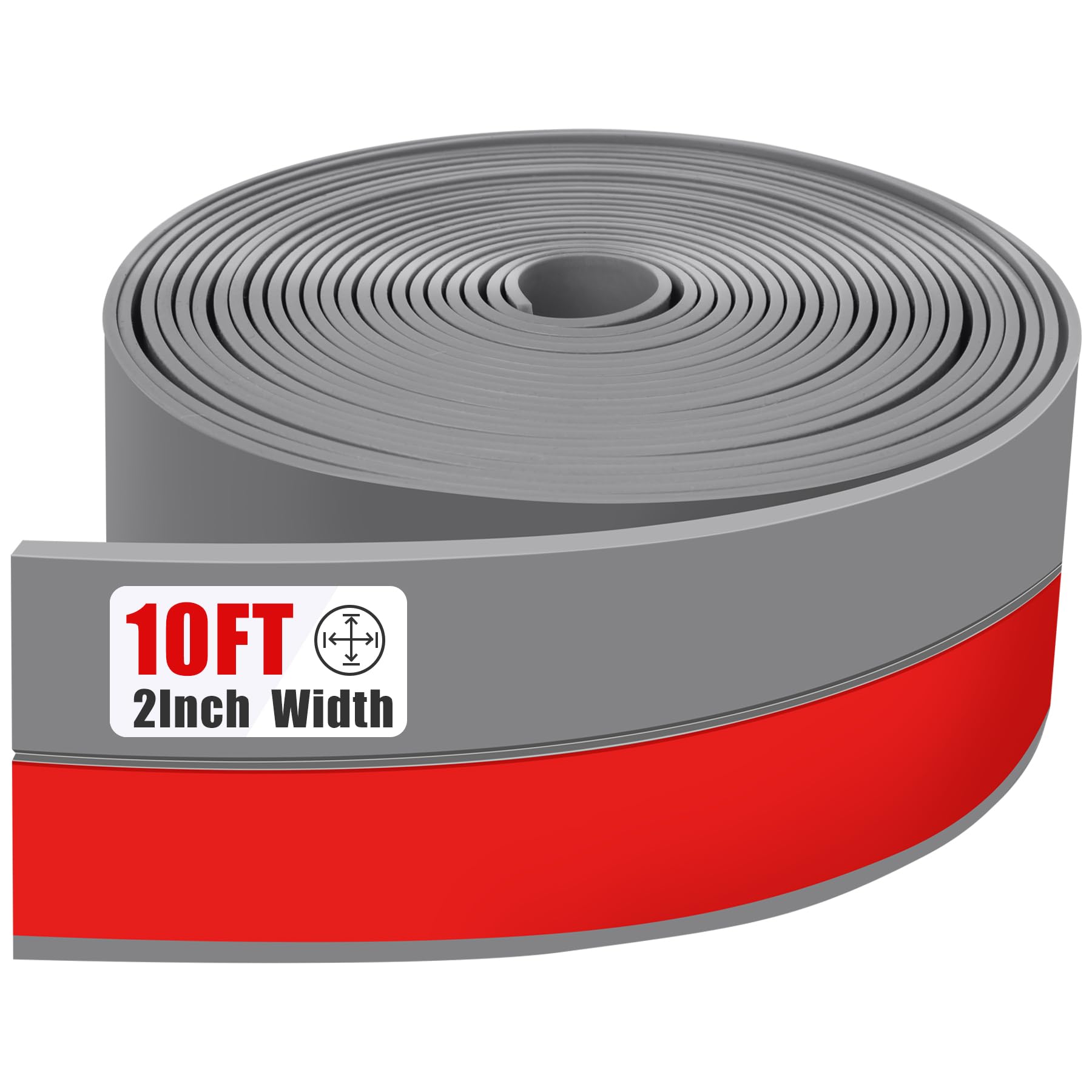 Draft Seal Tape for Doors and Windows 2 in x 10 Ft Silicone Weather Stripping Extra Thick 2mm Door Seal Strip with Strong Adhesive Draft Insulation Stopper Side Seal