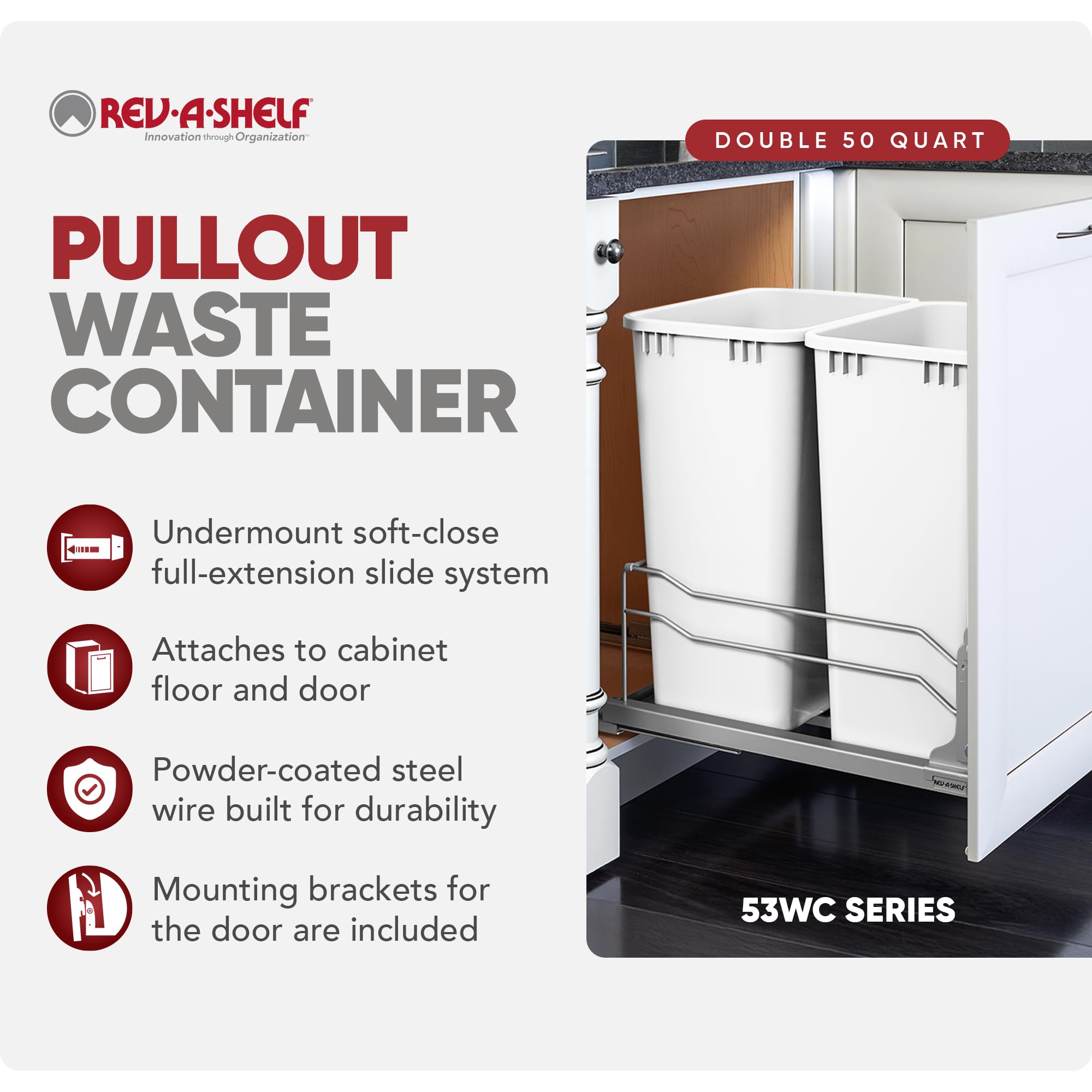Double Pullout Trash Can w