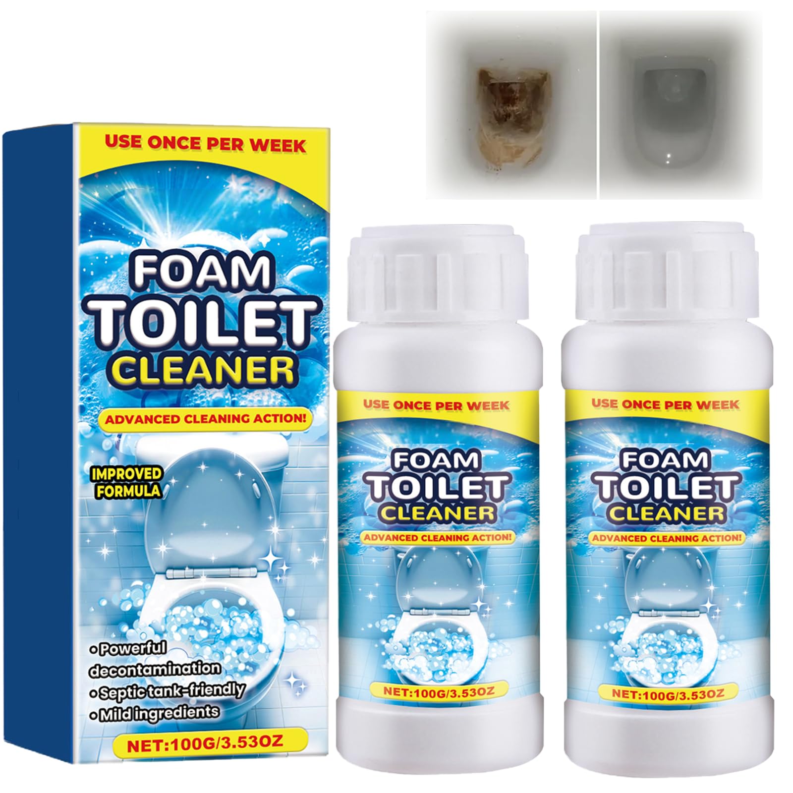 2PCS Foam Toilet Cleaner