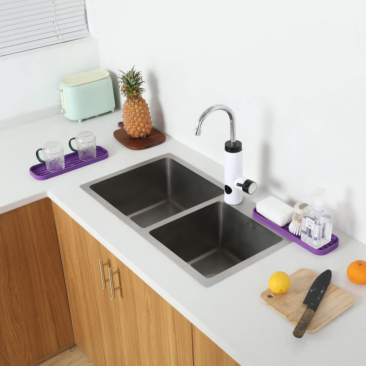 Silicone Kitchen Sink Organizer Tray for Multiple Usage
