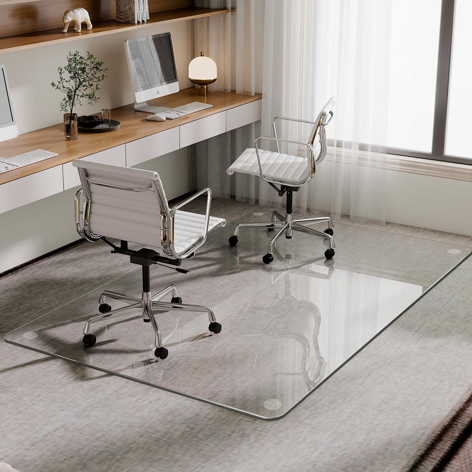 36"x55" Tempered Glass Office Chair Mat