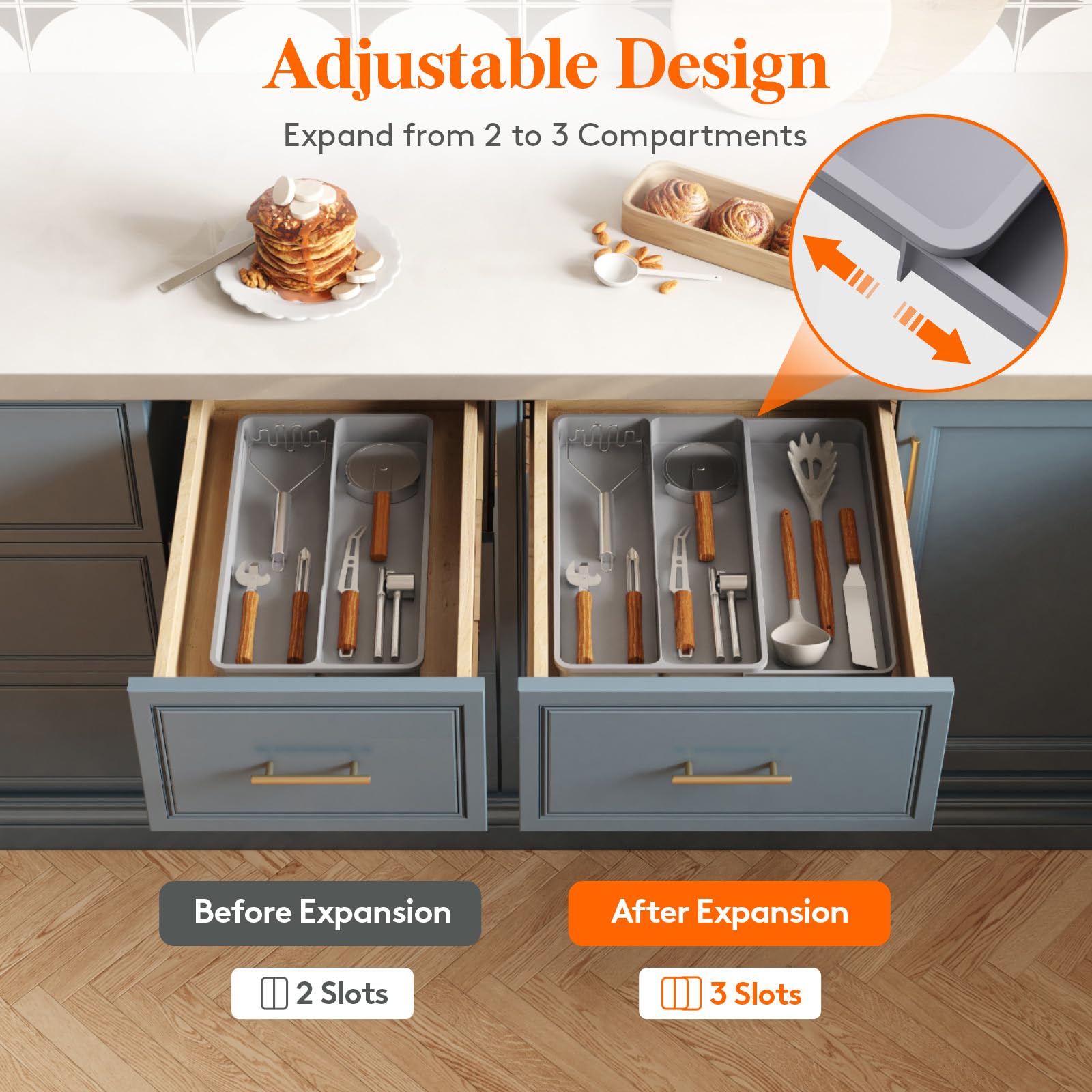 Utensil Organizer for Kitchen Drawer
