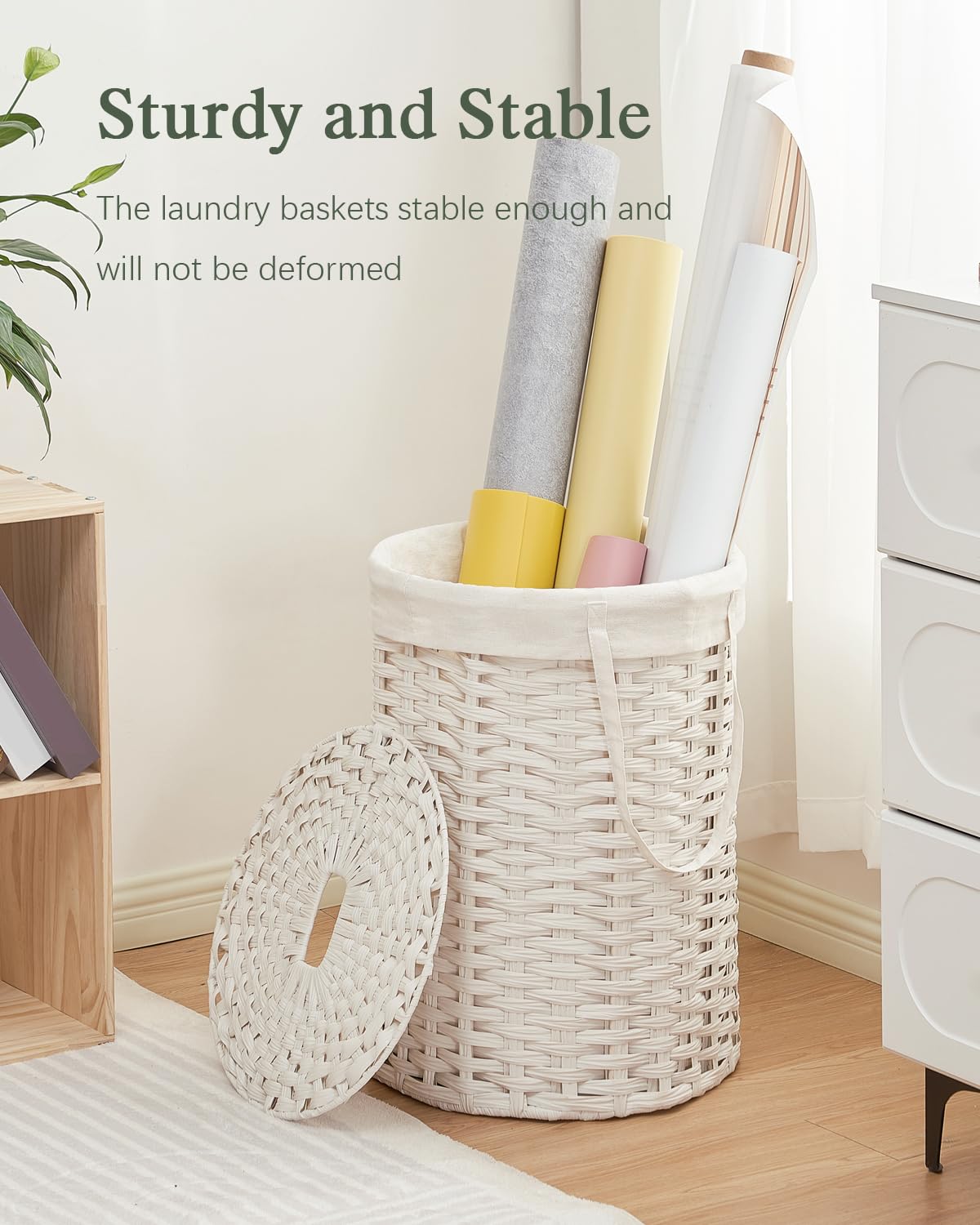 Laundry Hamper with Lid Laundry Basket with Lid 72L