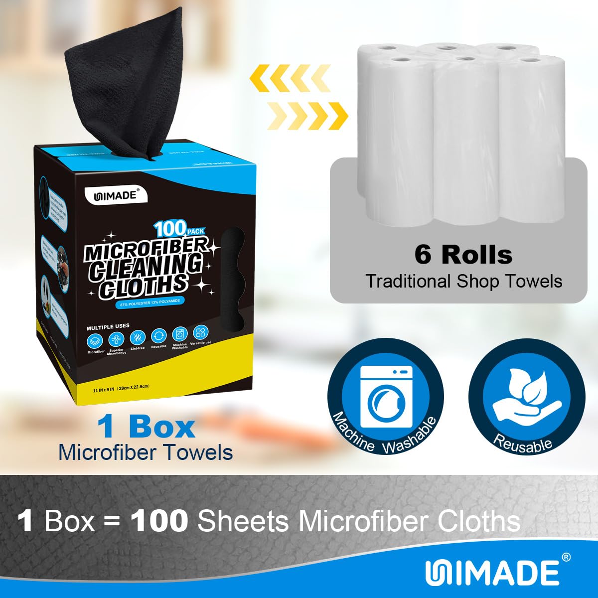 Microfiber Cleaning Cloth (100 Count)