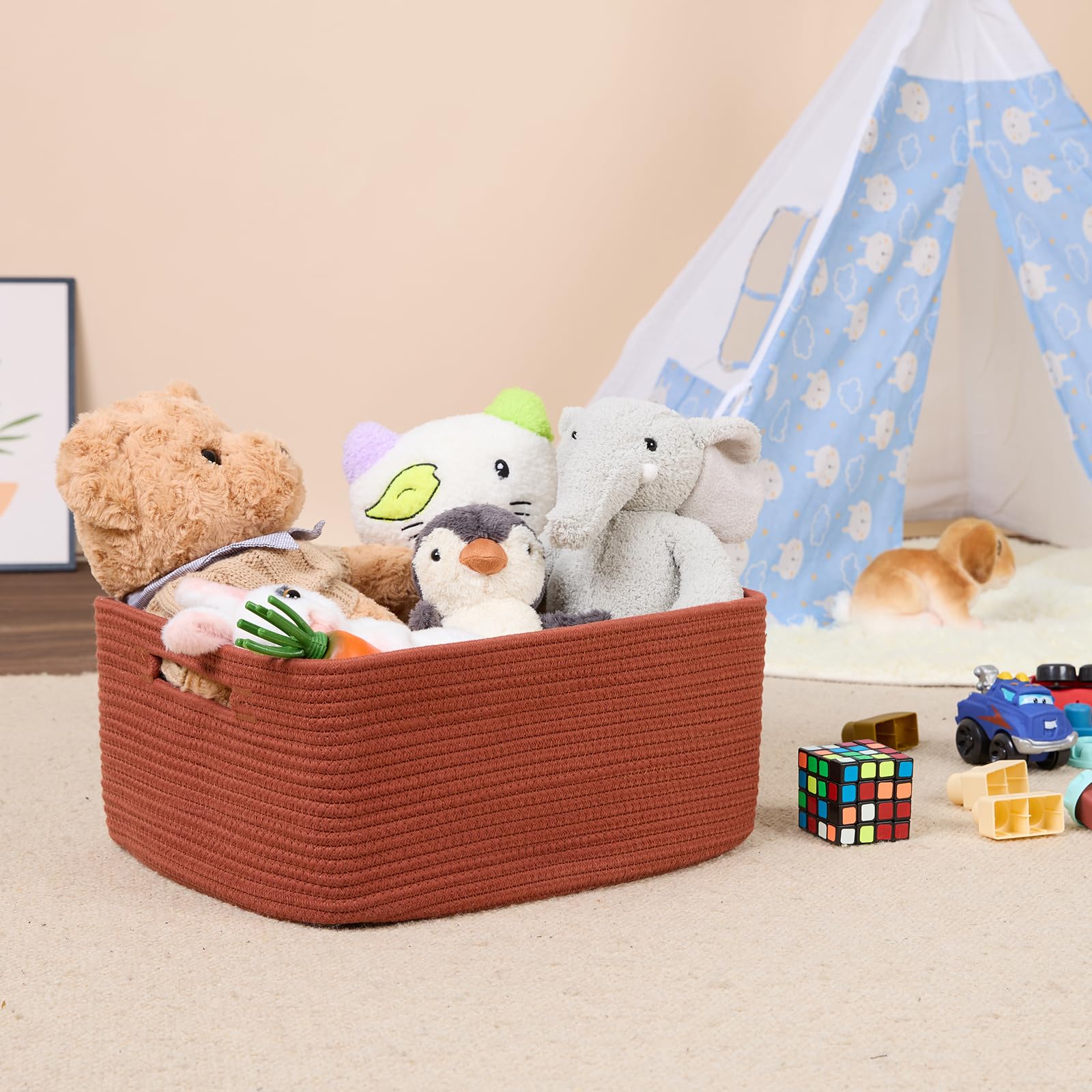 Large Storage Baskets for Shelves (3 Count)