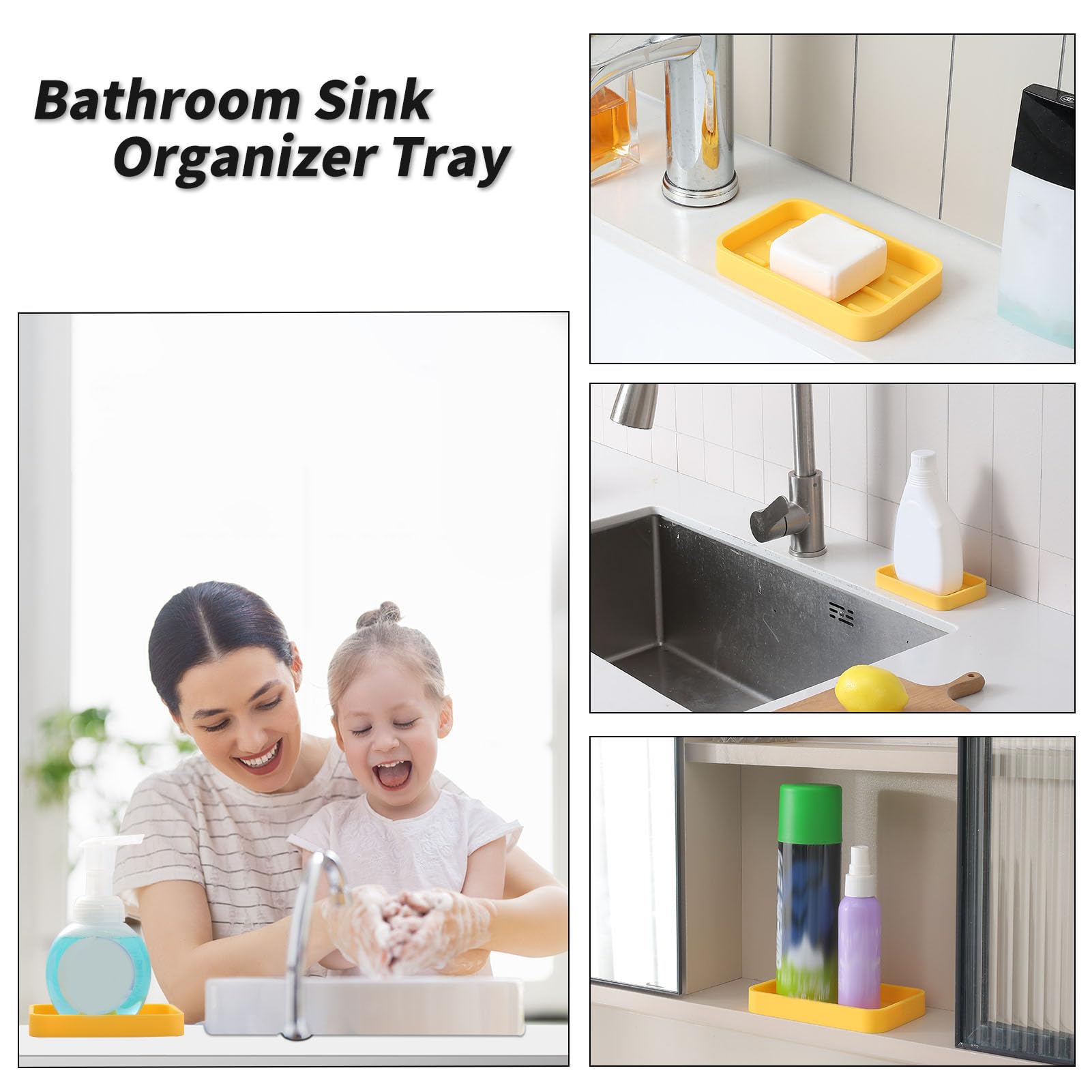 Silicone Kitchen Sink Organizer Tray for Multiple Usage
