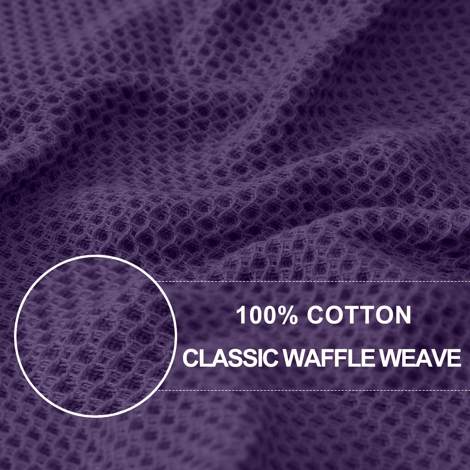 100% Cotton Waffle Weave Kitchen Dish Cloths 8 (8 Count)
