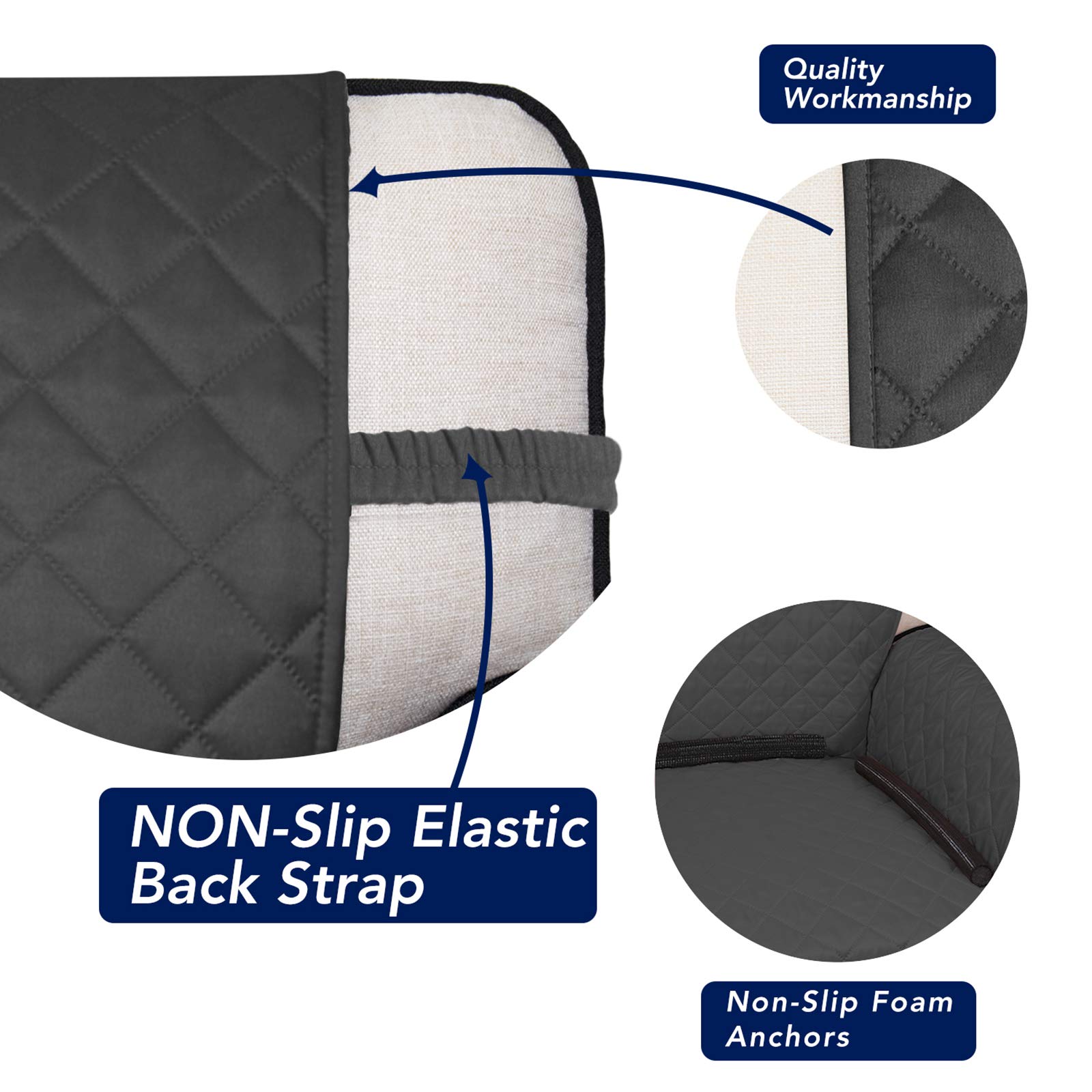 Reversible Quilted Couch Covers for Dogs Sofa Cover 4 Seater 88"