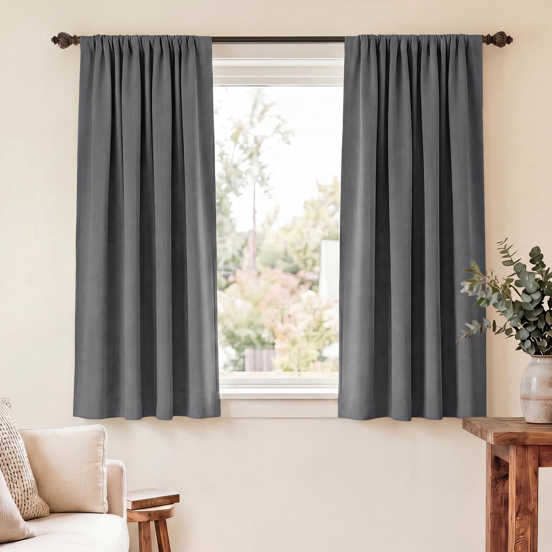Short Blackout Curtains for Bedroom