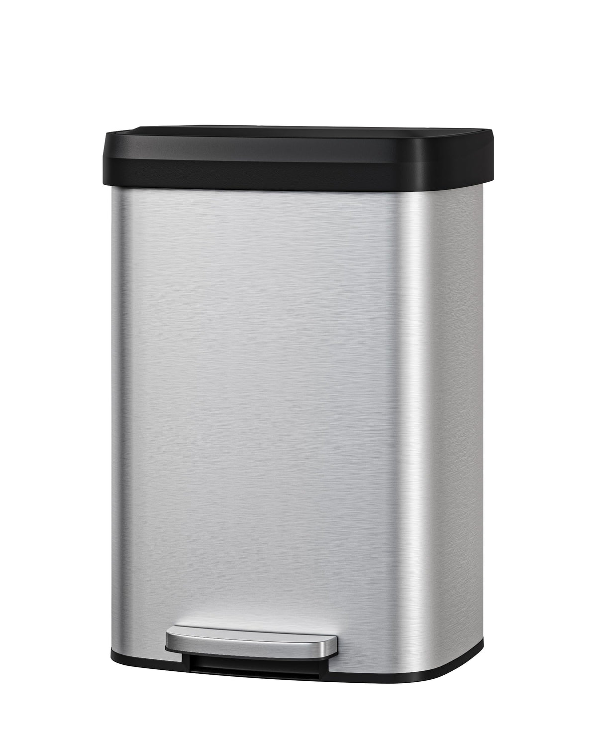13 gal 50 L Stainless Steel Trash Can with Lid