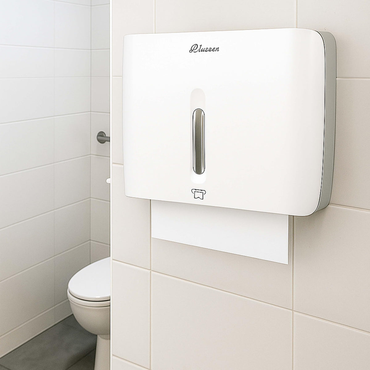 Paper Towel Dispenser Wall Mount Commercial Pack of 3 White Holder Fits Multifold Hand Towels for Kitchen Bathroom (3 Count)