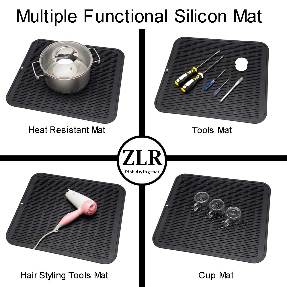 2 Pcs Heavy Duty Silicone Dish Drying Mat (2 Count)