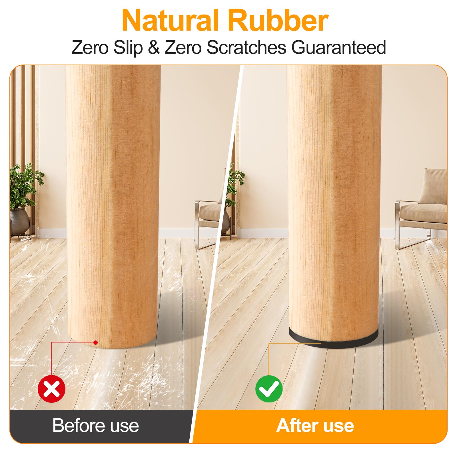 Non Slip Rubber Furniture Pads & Grippers (16 Count)