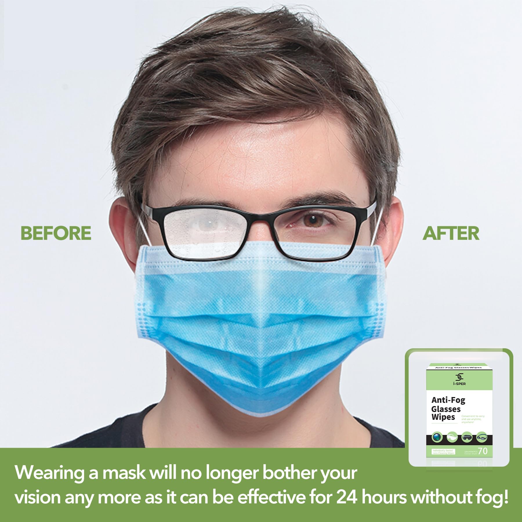 70ct Anti Fog Wipes (70 Count)