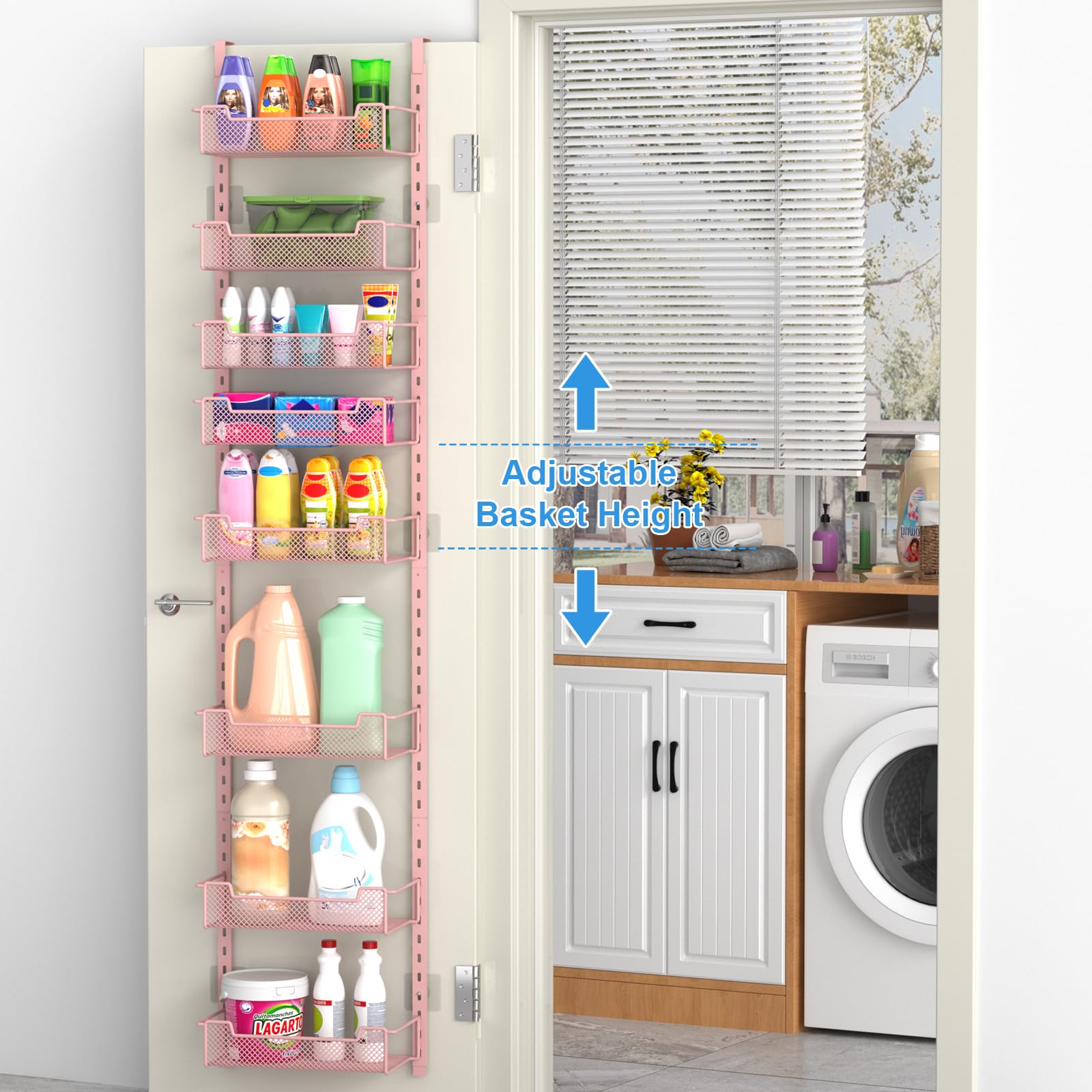 12.3" W Narrow Over the Door Pantry Organizer