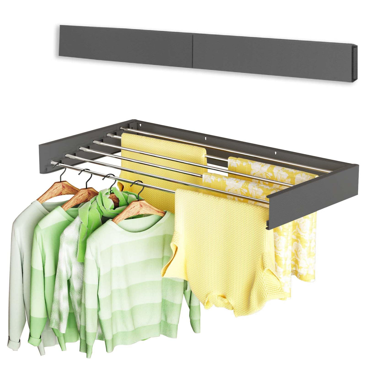Wall Mounted Clothes Drying Rack 40"