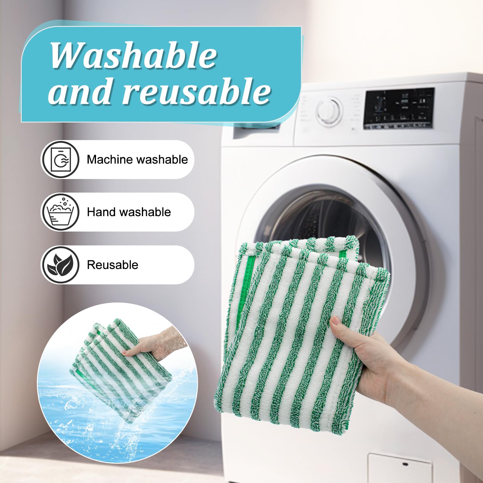 Microfiber Mop Refills Compatible with Libman Wet & Dry Microfiber Mop (2 Count)
