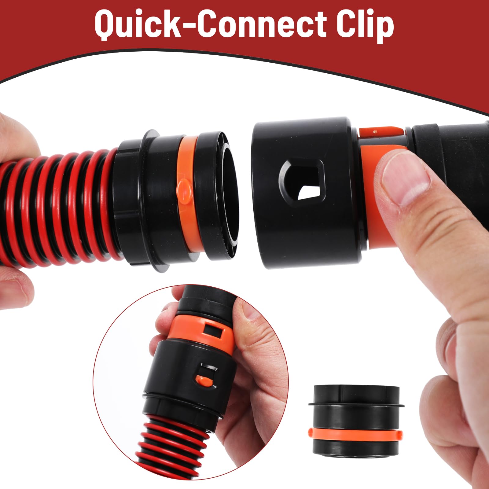 16 Feet Dust Collection Hose Kit for Shop Vacuums