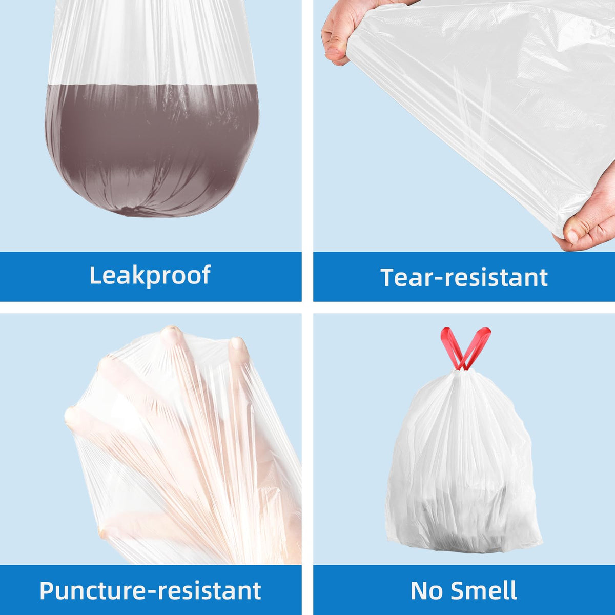13.2 Gallon Tall Kitchen Drawstring Trash Bags (120 Count)