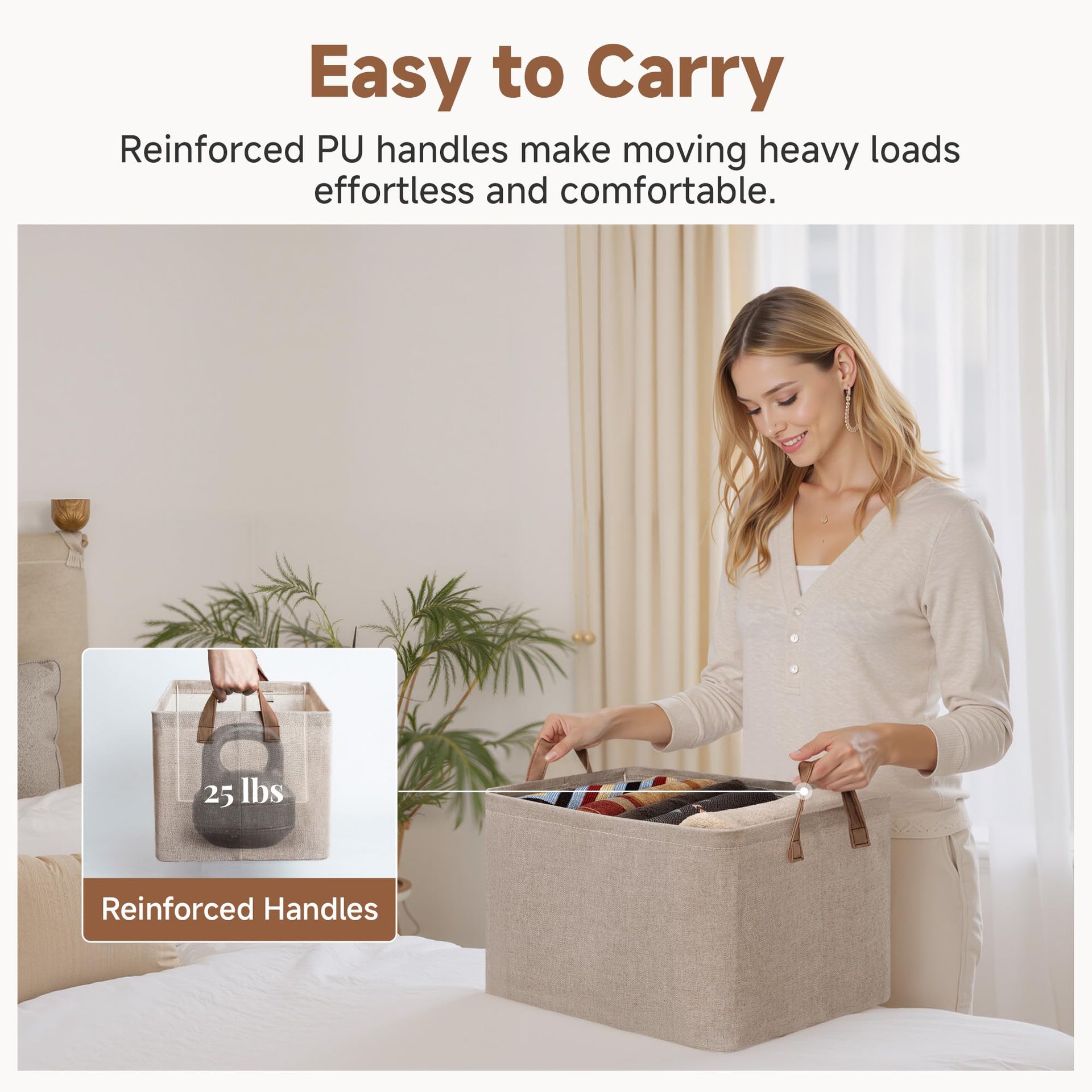 Large Fabric Storage Bins (2 Count)
