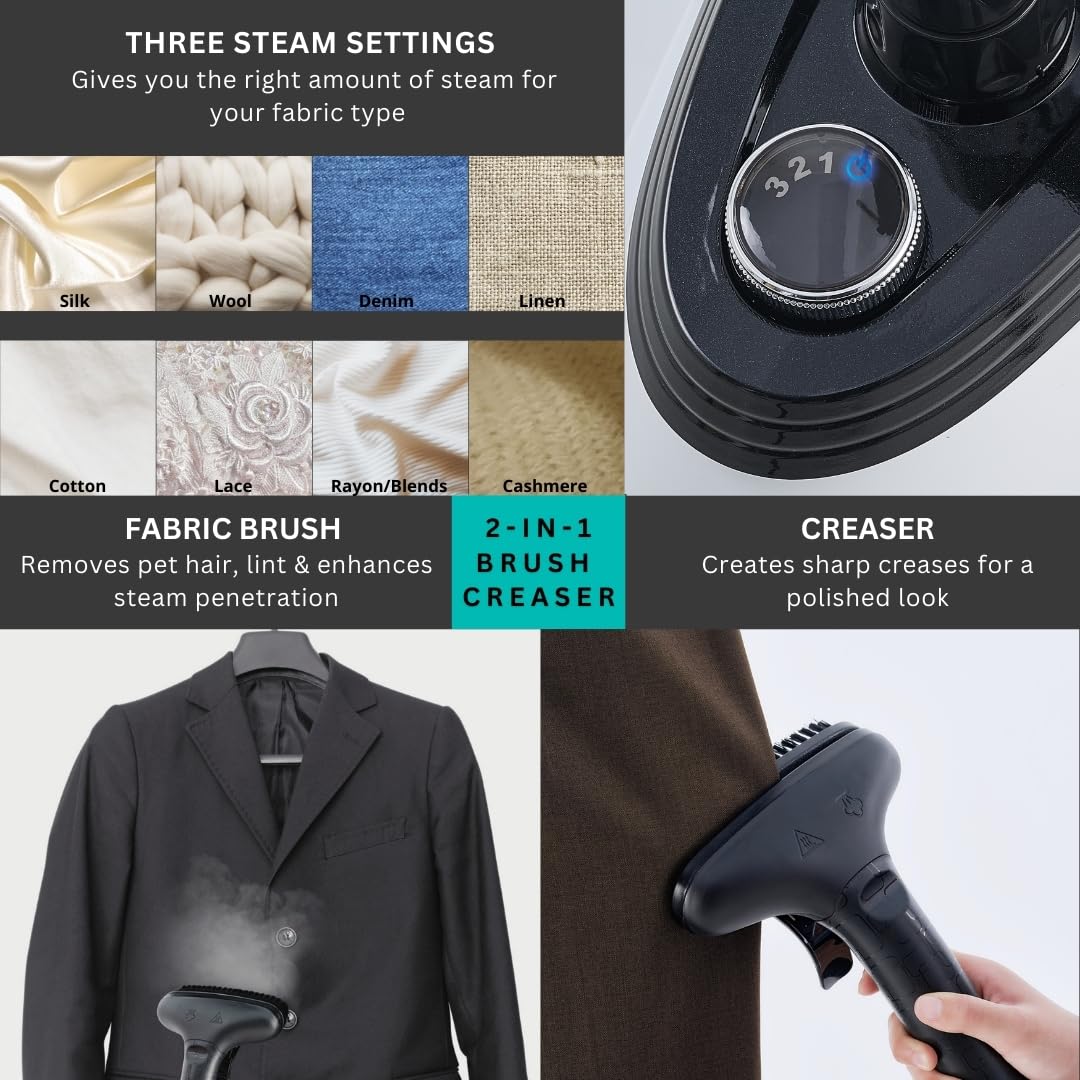 Heavy Duty Commercial Full Size Standing Garment Steamer for Clothes with Extra Large 3L