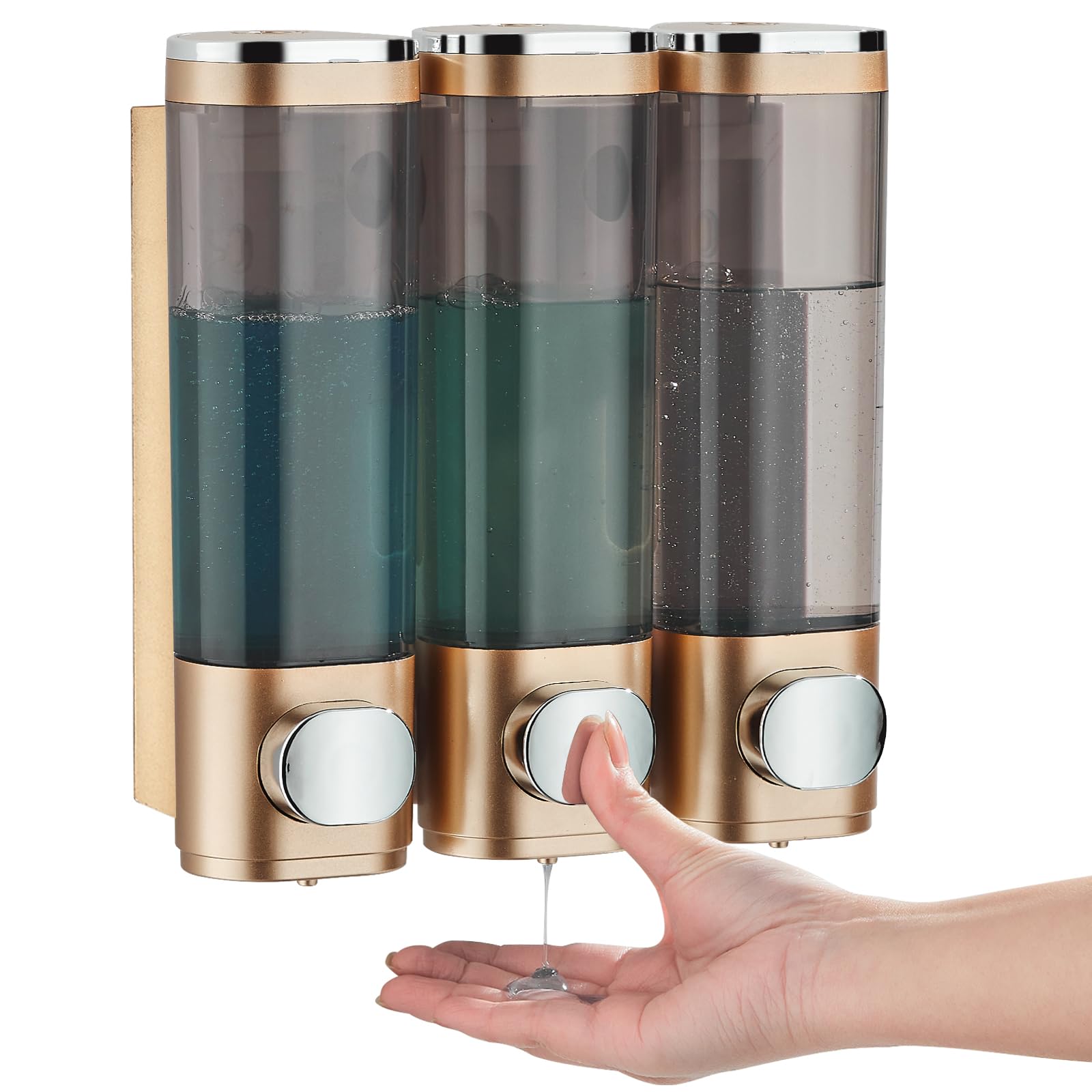 Shower Soap Dispenser No Drill 3 Chamber*300ML