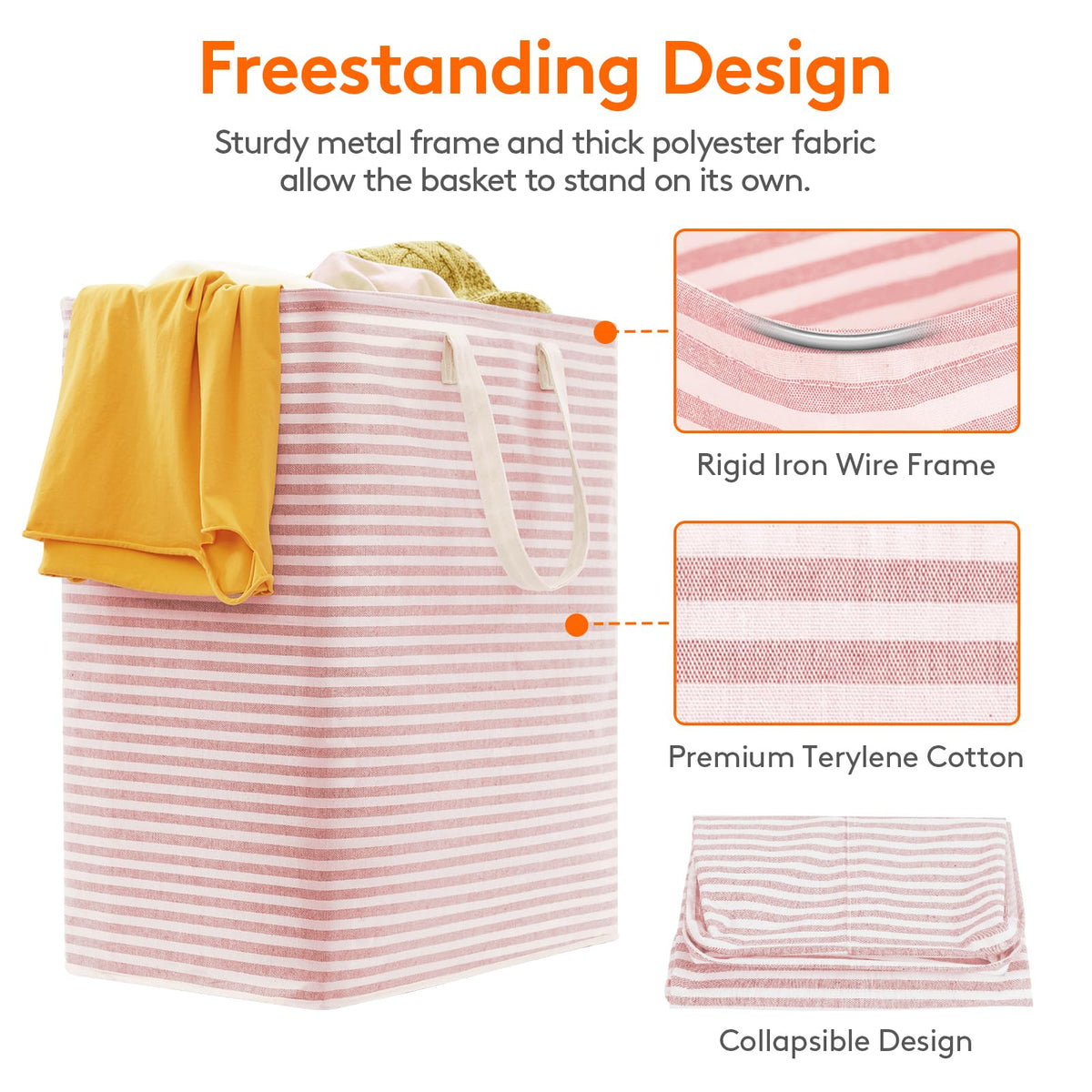 2 Pack Laundry Basket 100L Each (2 Count)