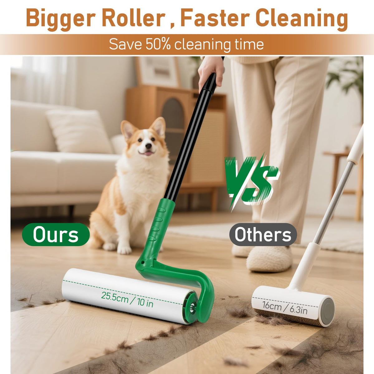 10 Inch Large Lint Roller Refills for Lint Remover