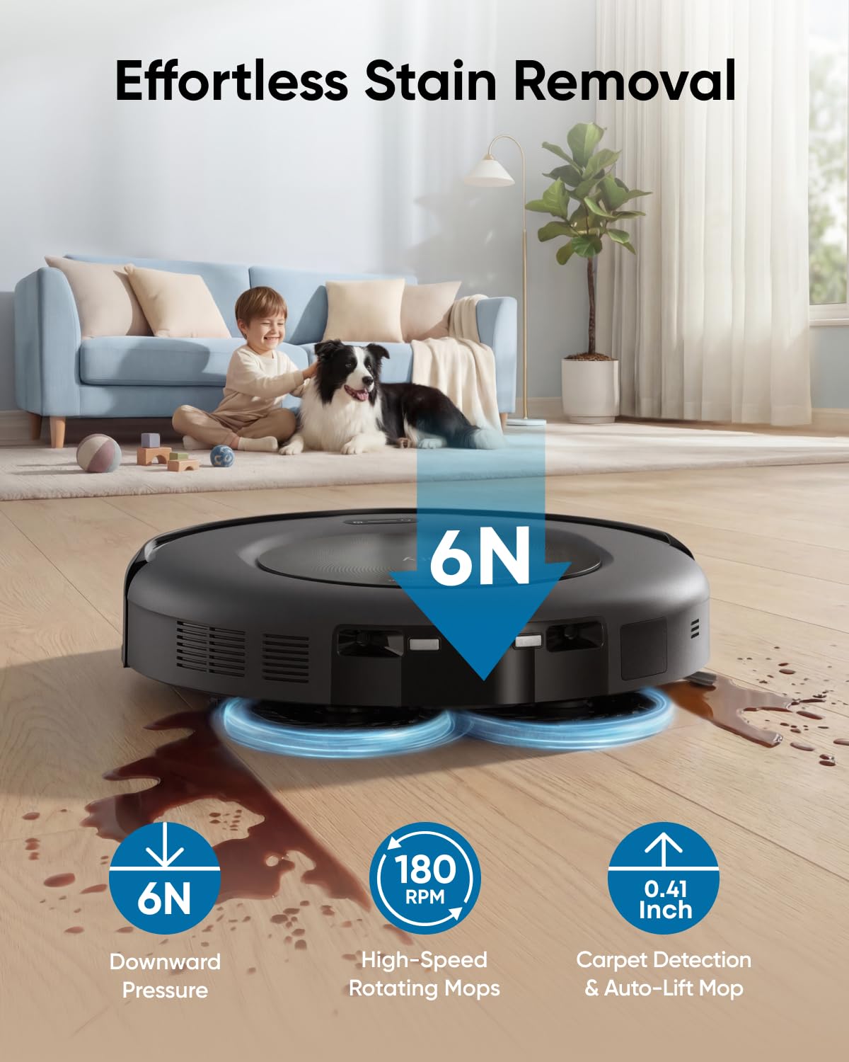 Omni C20 Robot Vacuum and Mop Combo for Hardwood and Carpet