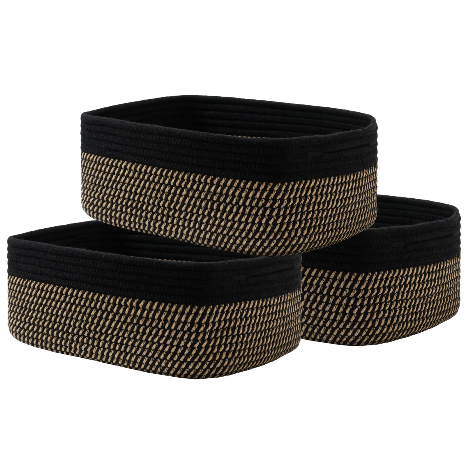 Small Woven Storage Basket for Organizing (3 Count)
