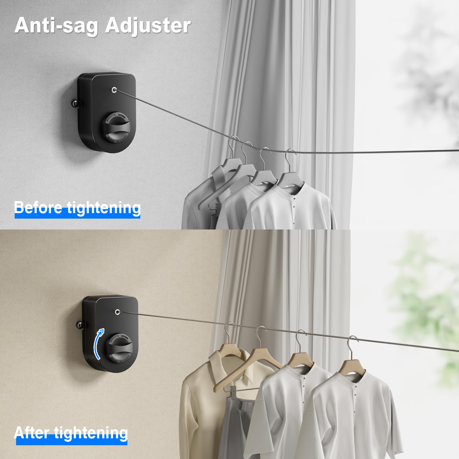 Retractable Clothesline Indoor (13.8 Foot)