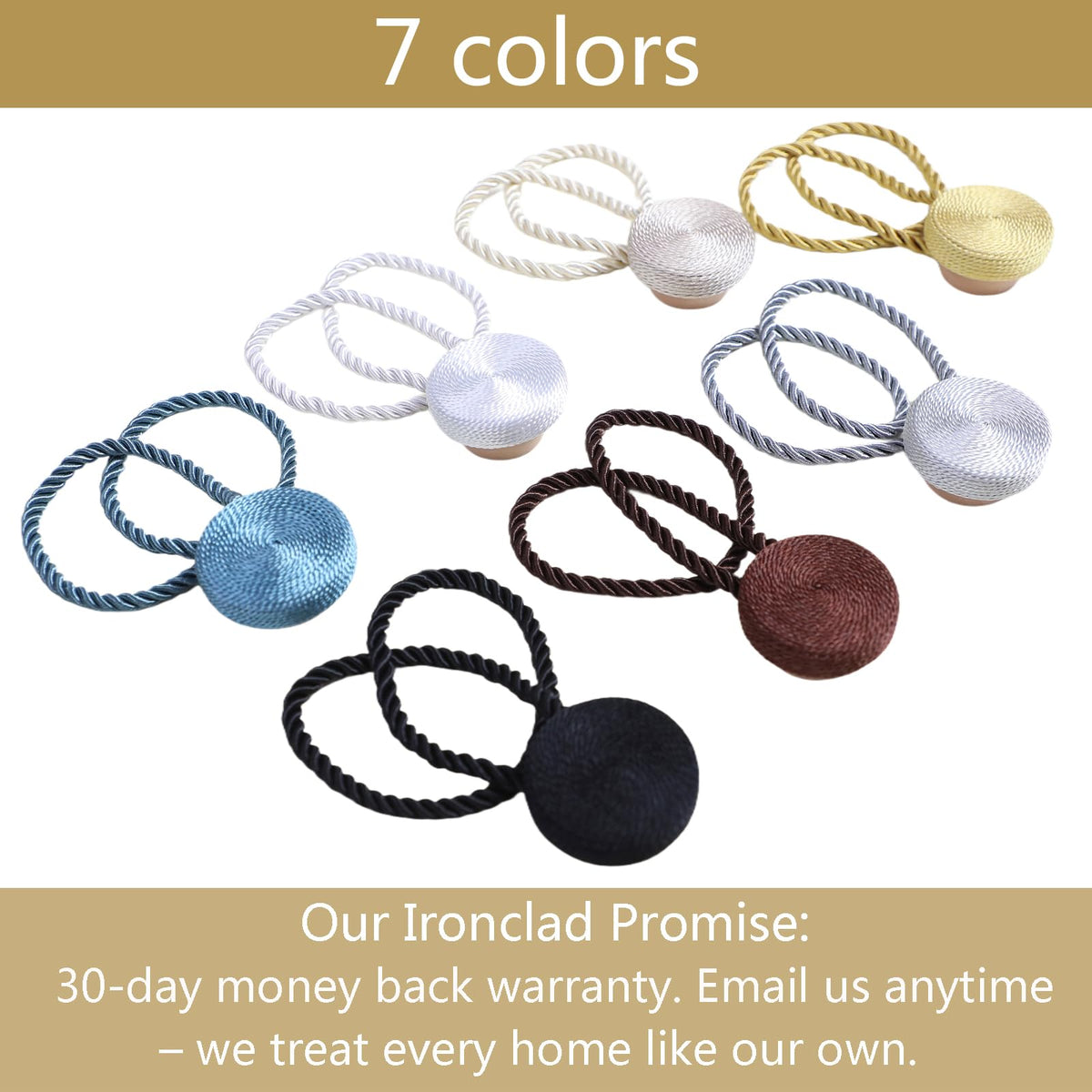 Magnetic Curtain Tiebacks (2 Count)
