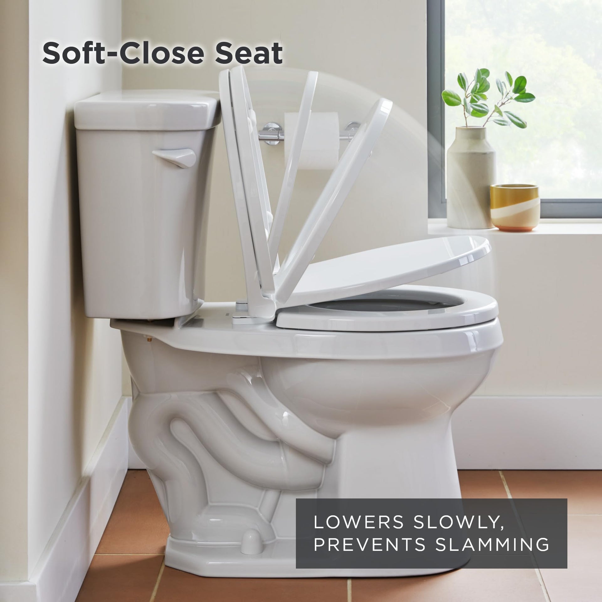 Round Front Toilet Seat with Cover