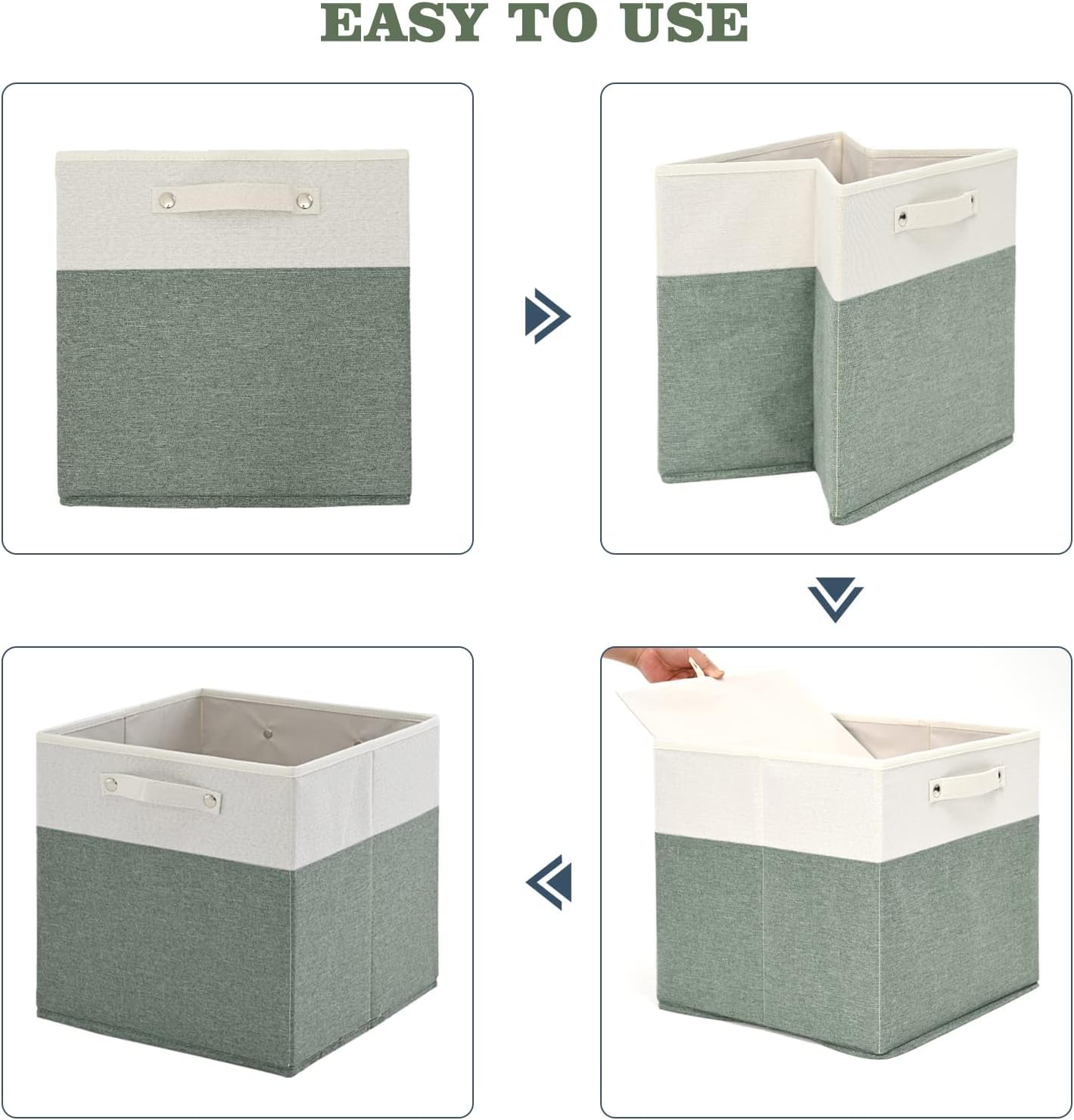 13x13x13 Storage Cube Bins 6 Pack (6 Count)