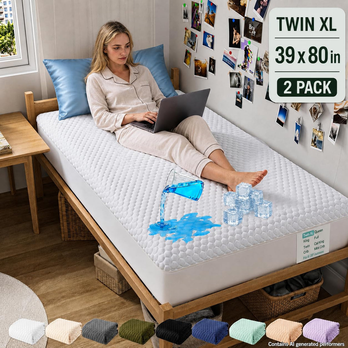 100% Waterproof Mattress Protector (2 Count)