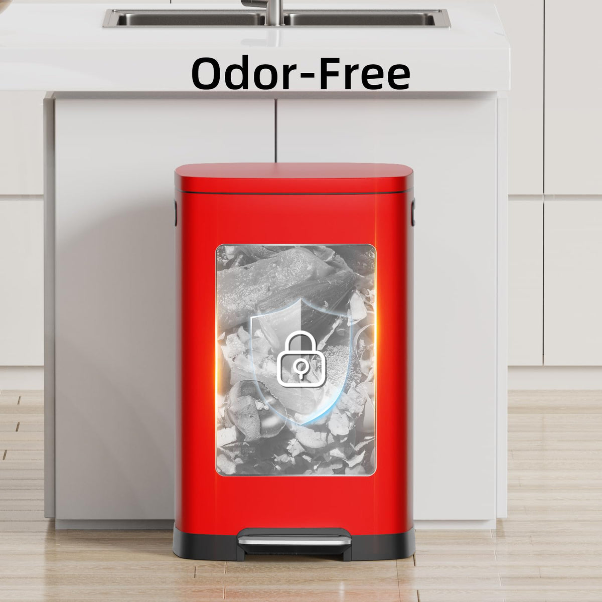 13 Gallon Kitchen Trash Can with Lid