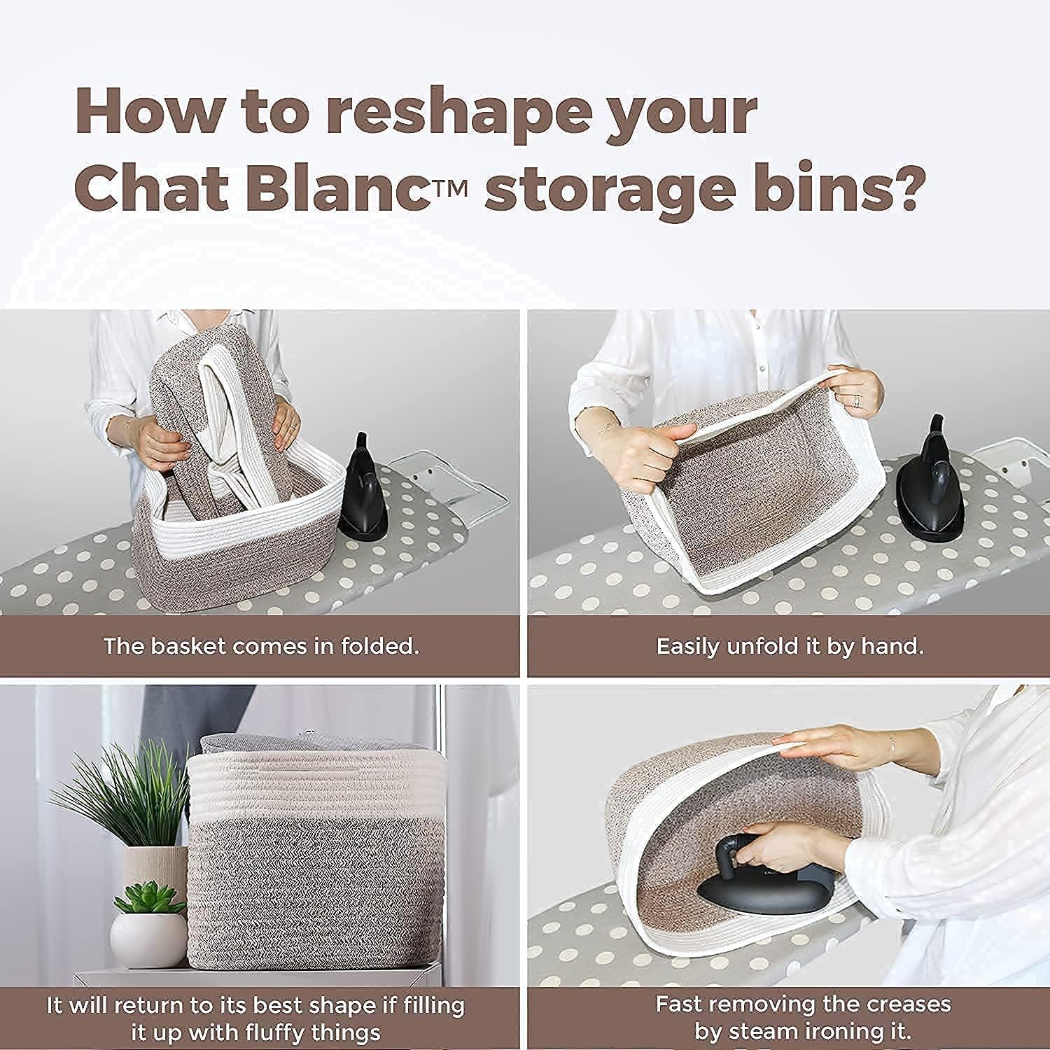 Cotton Rope Baskets for Organizing (3 Count)
