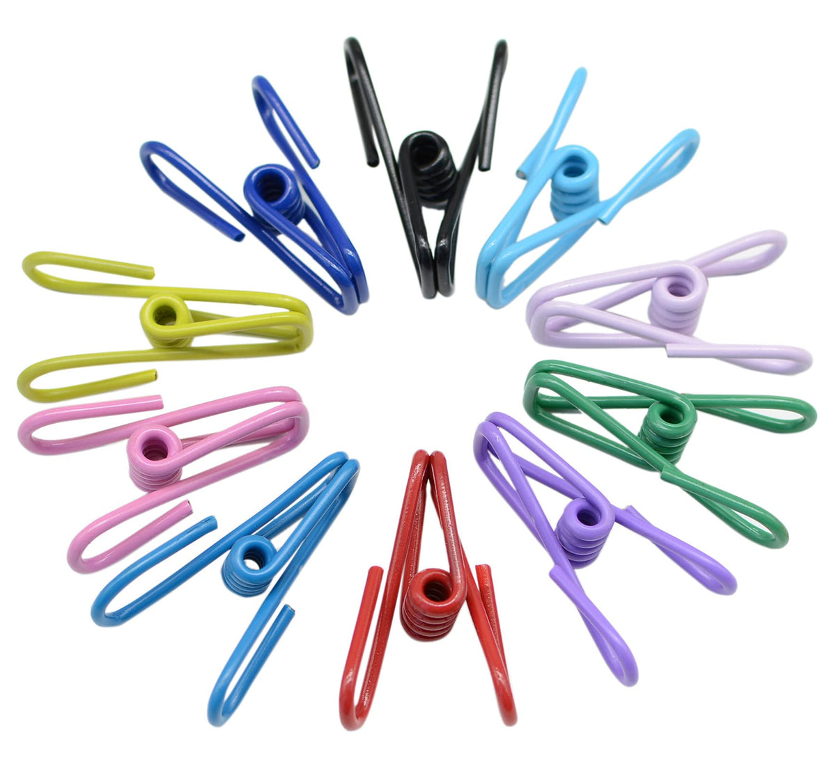 30 Pcs 2 Inch 10 Different Random Colors Chip Clips (30 Count)